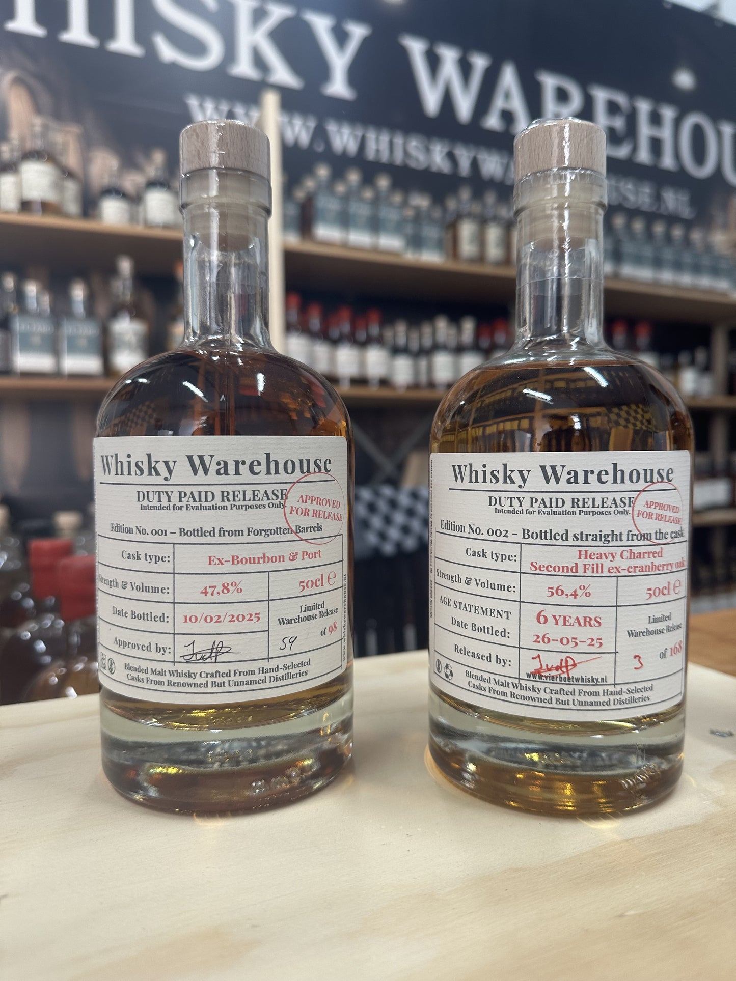 Whisky Warehouse Release 1 en 2 zijn onderdeel van het forgotten barrel project.
