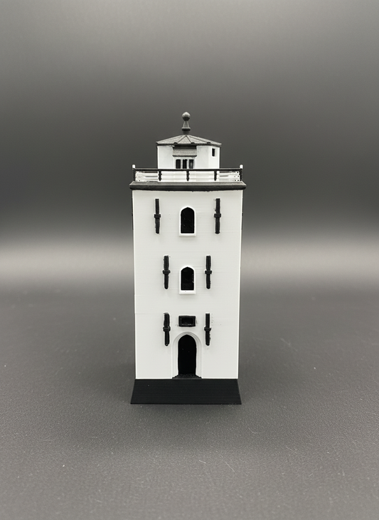 Mini vuurtoren van de bekende Vuurbaak van katwijk aan zee. Ouderwetse benaming Vierboet.