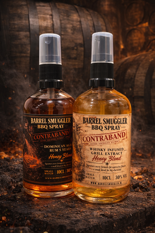 Bbq - Smoker spray op basis van rum en whiskyset, speciaal ontwikkeld om over vlees heen te sprayen.