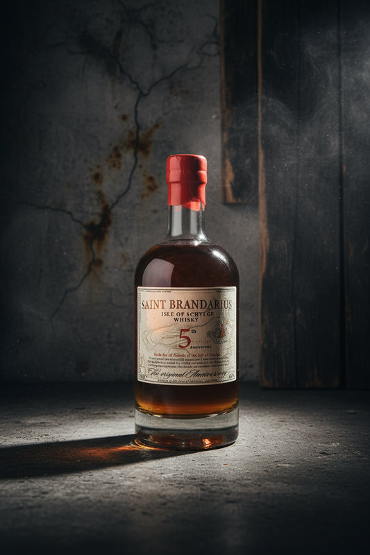 Saint Brandarius Anniversary botteling ter ere van het 5-jarig bestaan op Terschelling.