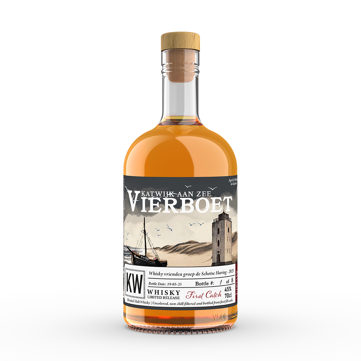 Whisky Cadeau: Vierboet Whisky 70cl met eigen tekst