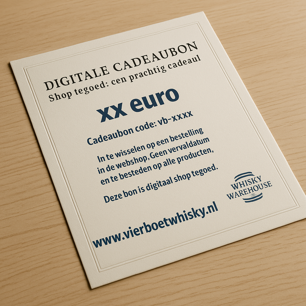 Digitaal cadeau bon - Vierboet Whisky