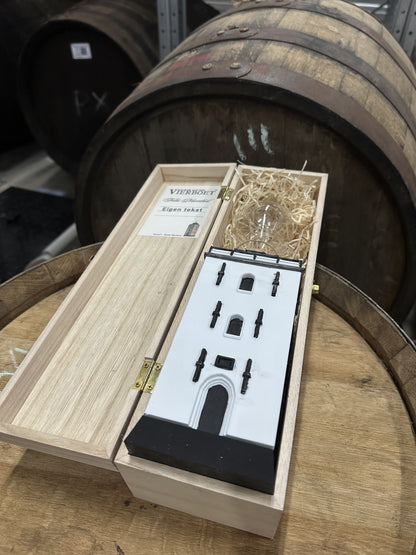 Vierboet vuurtoren giftbox met mini vuurtoren van katwijk aan zee.