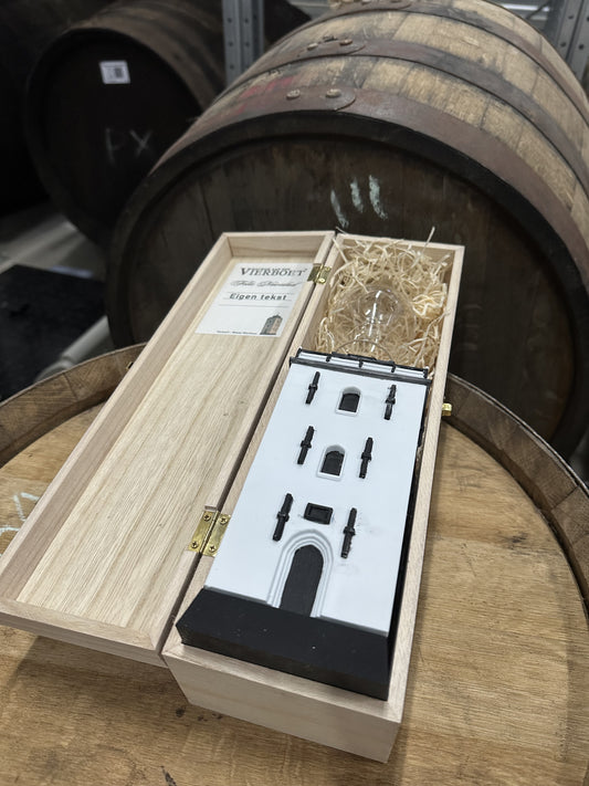 Vierboet vuurtoren giftbox met mini vuurtoren van katwijk aan zee.